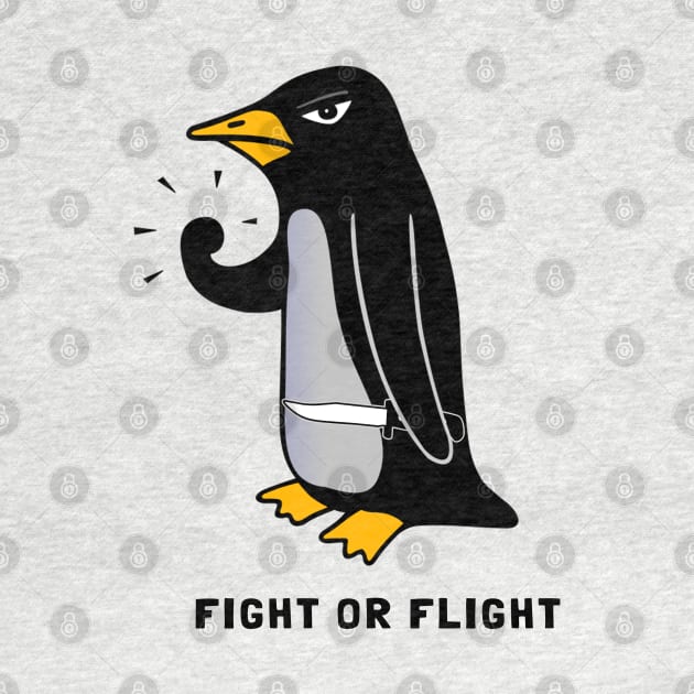 fight or flight Penguin by Coretan MudaKu